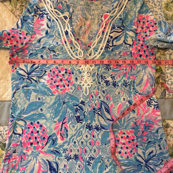 Lilly Pulitzer Blue Kaia Cotton Tunic Top - Picture 5 of 6